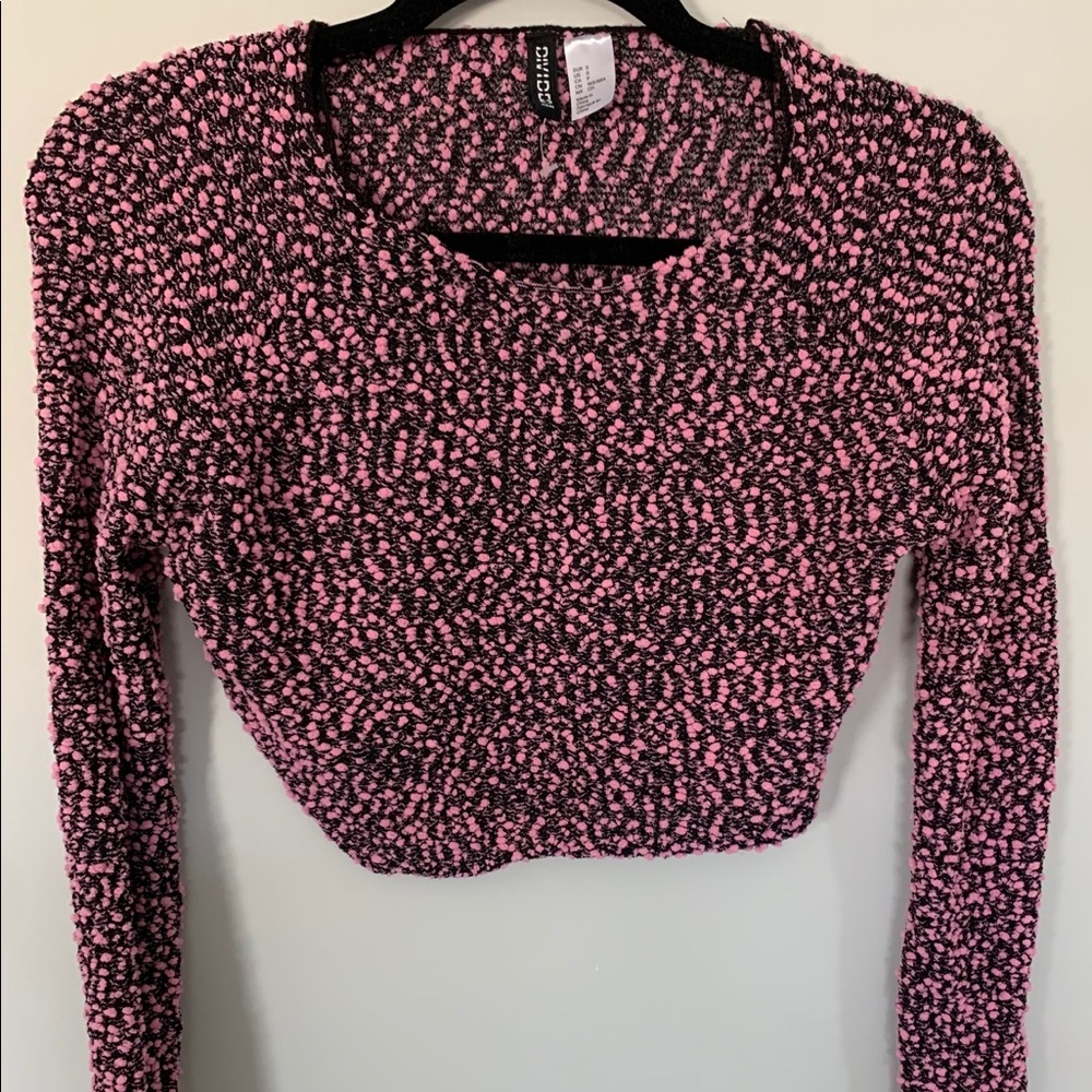 Long sleeve crop top, sweater